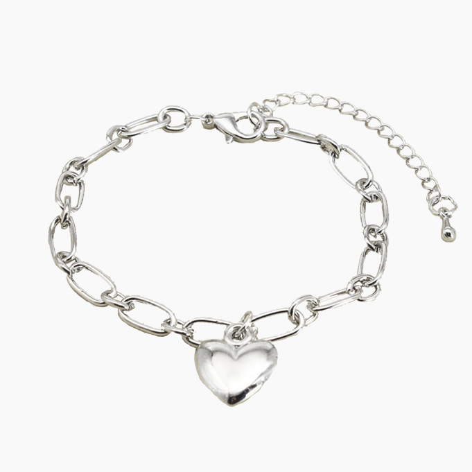 heart silver bracelet